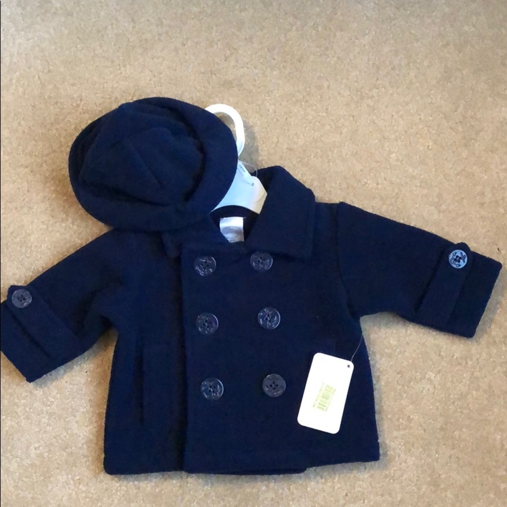 Navy Jacket with cap